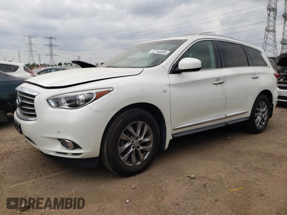 2015 Infiniti QX60 with VIN 5N1AL0MM1FC553705, listed as a Copart auction lot 57148305 with 101,250 mi miles and Clean title. Bid and sale history available at DreamBid. Image 1.