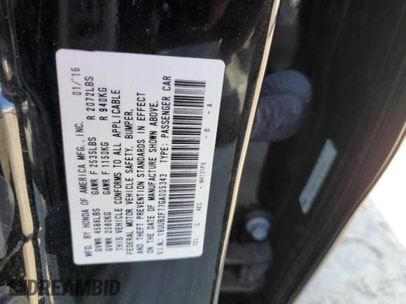 2016 Acura TLX Advance with VIN 19UUB2F77GA005343, listed as a Copart auction lot 71362304 with 124,115 mi miles and Salvage title. Bid and sale history available at DreamBid. Image 14.