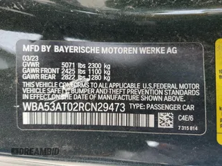 2024 BMW 4 Series M440i with VIN WBA53AT02RCN29473, listed as a Copart auction lot 72592014 with 4,930 mi miles and Salvage Title. Bid and sale history available at carsss.com. Image 14.