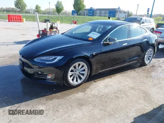 2017 Tesla Model S 100D with VIN 5YJSA1E27HF230508, listed as a IAAI auction lot 42040511 with 98,693 mi miles. Bid and sale history available at carsss.com. Image 2.