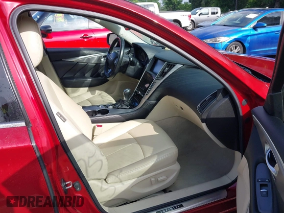 2016 Infiniti Q50 Premium with VIN JN1EV7AR9GM345224, listed as a IAAI auction lot 42375923 with 92,813 mi miles and . Bid and sale history available at DreamBid. Image 5.