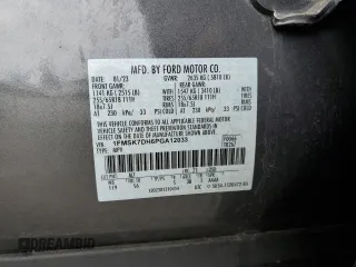 2023 Ford Explorer XLT with VIN 1FMSK7DH6PGA12033, listed as a Copart auction lot 44444865 with 27,826 mi miles and Salvage Title. Bid and sale history available at carsss.com. Image 15.