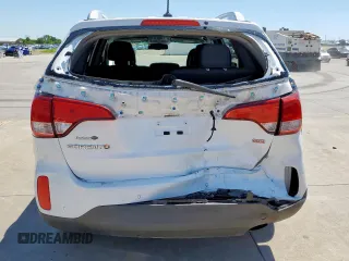 2014 Kia Sorento LX with VIN 5XYKT4A66EG499575, listed as a Copart auction lot 53900745 with 123,487 mi miles and Salvage Title. Bid and sale history available at DreamBid. Image 6.
