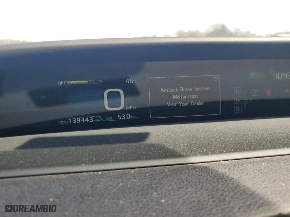 2016 Toyota Prius Two with VIN JTDKBRFU0G3503411, listed as a Copart auction lot 52234205 with 139,443 mi miles and Salvage Title. Bid and sale history available at carsss.com. Image 9.