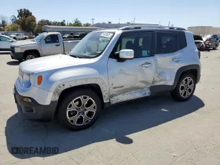 2017 Jeep Renegade Limited with VIN ZACCJADB9HPE53549, listed as a Copart auction lot 54008635 with 119,205 mi miles and Salvage title. Bid and sale history available at DreamBid. Image 1.