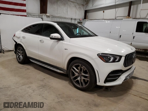 2022 Mercedes-Benz GLE 53 AMG with VIN 4JGFD6BB2NA823655, listed as a Copart auction lot 53130005 with 15,657 mi miles and Clean title. Bid and sale history available at DreamBid. Image 4.