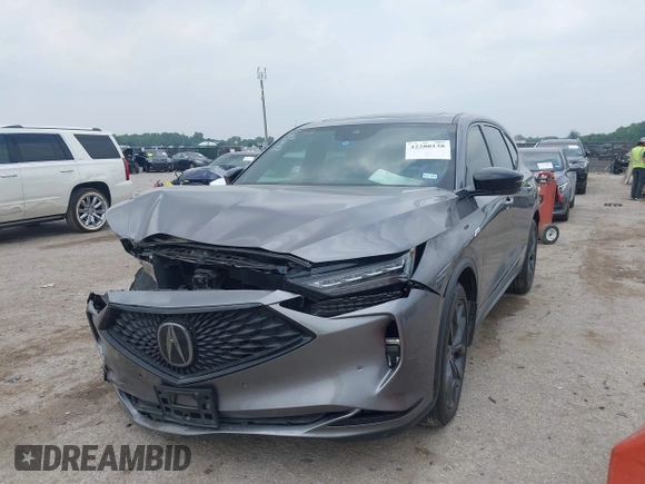 2022 Acura MDX w/A-Spec Package with VIN 5J8YE1H06NL050763, listed as a IAAI auction lot 42280138 with 30,037 mi miles and . Bid and sale history available at DreamBid. Image 2.