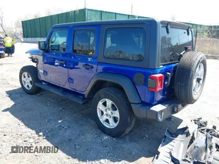 2019 Jeep Wrangler Unlimited Sport Altitude with VIN 1C4HJXDG6KW639189, listed as a IAAI auction lot 42044653 with 79,250 mi miles and . Bid and sale history available at DreamBid. Image 3.