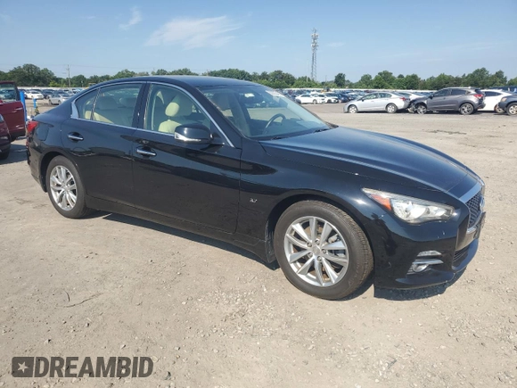 2015 Infiniti Q50 Premium with VIN JN1BV7AR7FM407060, listed as a Copart auction lot 63503495 with 81,897 mi miles and Clean title. Bid and sale history available at DreamBid. Image 4.