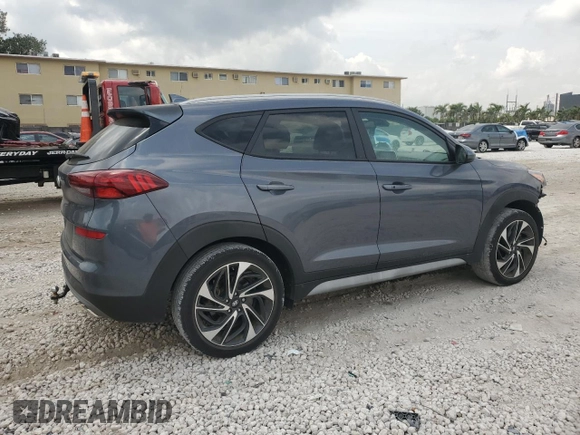 2021 Hyundai Tucson Ultimate with VIN KM8J33AL6MU318821, listed as a Copart auction lot 49673825 with 36,110 mi miles and Salvage title. Bid and sale history available at DreamBid. Image 3.