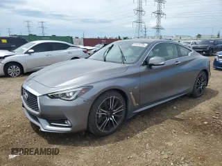 2018 Infiniti Q60 Sport with VIN JN1EV7EL4JM390942, listed as a Copart auction lot 61416705 with 57,325 mi miles and Salvage title. Bid and sale history available at DreamBid. Image 1.