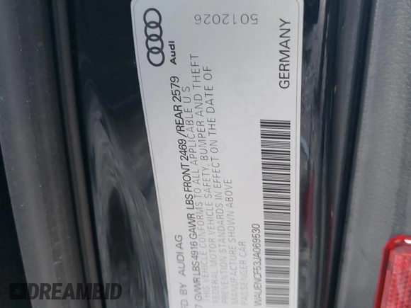 2018 Audi A5 Sportback Premium Plus with VIN WAUENCF53JA069530, listed as a Copart auction lot 47978023 with 79,439 mi miles. Bid and sale history available at carsss.com. Image 12.