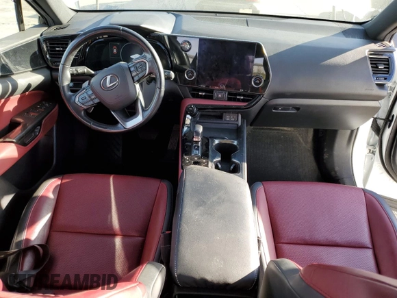 2022 Lexus NX 350h with VIN JTJAKCEZ0N2000242, listed as a Copart auction lot 47052765 with Not provided miles and Salvage title. Bid and sale history available at DreamBid. Image 8.