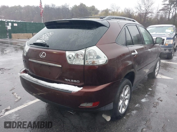 2009 Lexus RX 350 with VIN JTJHK31U392856486, listed as a IAAI auction lot 41525988 with 113,163 mi miles and . Bid and sale history available at DreamBid. Image 4.