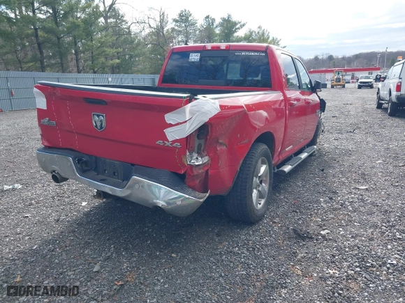 2017 Ram 1500 Big Horn with VIN 1C6RR7LM9HS878313, listed as a IAAI auction lot 41742527 with 122,695 mi miles. Bid and sale history available at carsss.com. Image 4.