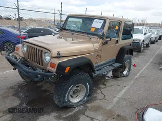 1999 Jeep Wrangler Sahara with VIN 1J4FY49S6XP437964, listed as a IAAI auction lot 41947995 with 118,566 mi miles. Bid and sale history available at carsss.com. Image 2.
