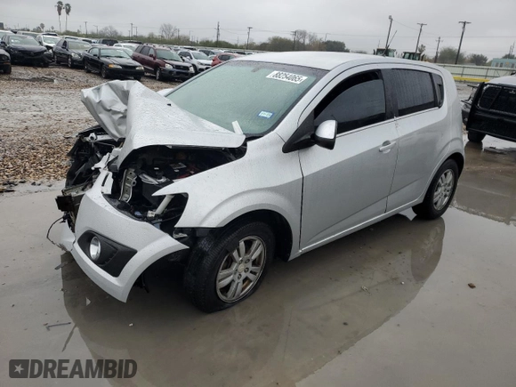 2014 Chevrolet Sonic LT with VIN 1G1JC6SH1E4190045, listed as a Copart auction lot 88254065 with 98,185 mi miles and Salvage Title. Bid and sale history available at carsss.com. Image 1.