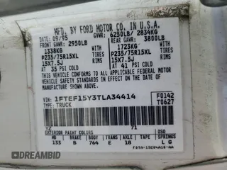 1996 Ford F-150 с VIN 1FTEF15Y3TLA34414, выставлен на аукционе Copart как лот 61026415 с пробегом 133 406 миль миль и Списание • Salvage title. История ставок и продаж доступна на DreamBid. Изображение 12.