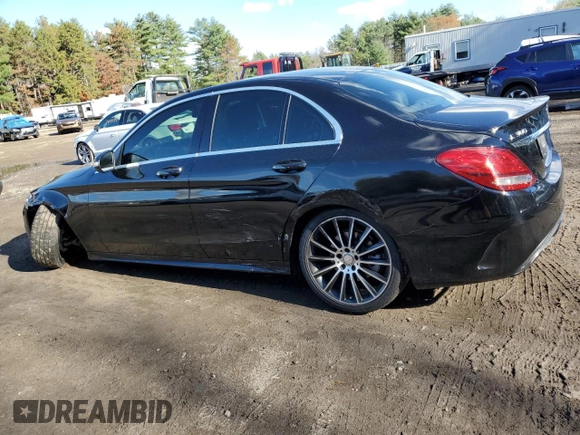 2015 Mercedes-Benz C 300 with VIN 55SWF4JB1FU053332, listed as a Copart auction lot 78577674 with 106,445 mi miles and Salvage Title. Bid and sale history available at carsss.com. Image 2.