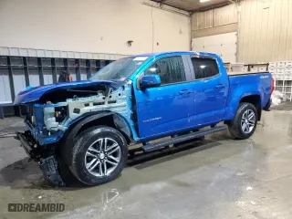 2021 Chevrolet Colorado 4WD Work Truck with VIN 1GCGTBENXM1127750, listed as a Copart auction lot 48017365 with 24,326 mi miles and Salvage Title. Bid and sale history available at carsss.com. Image 1.