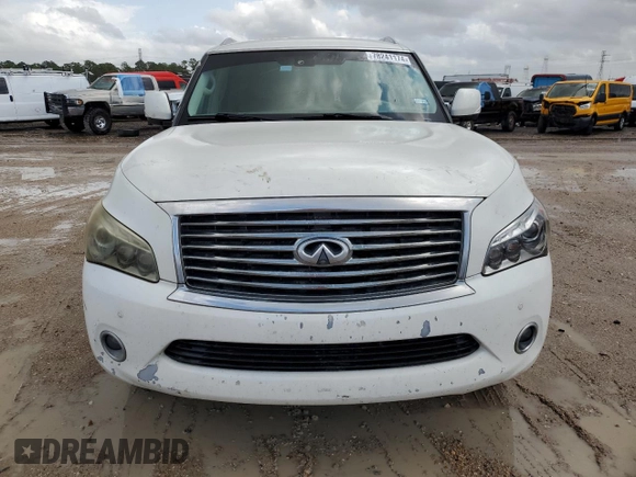 2012 Infiniti QX56 7-passenger with VIN JN8AZ2NF3C9517655, listed as a Copart auction lot 78241174 with 182,533 mi miles and Salvage Title. Bid and sale history available at carsss.com. Image 5.