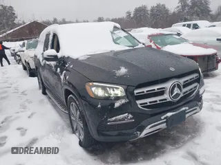 2021 Mercedes-Benz GLS 450 with VIN 4JGFF5KEXMA376571, listed as a IAAI auction lot 41449523 with 82,466 mi miles and . Bid and sale history available at DreamBid. Image 1.