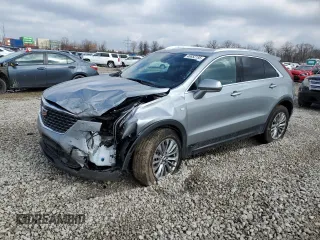 2024 Cadillac XT4 AWD Premium Luxury with VIN 1GYFZDR40RF123637, listed as a Copart auction lot 46852195 with 5,001 mi miles and Salvage Title. Bid and sale history available at carsss.com. Image 1.