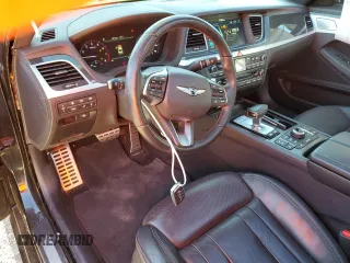 2019 Genesis G80 3.3T Sport with VIN KMHGN4JB3KU300405, listed as a Copart auction lot 46150295 with 53,482 mi miles and Salvage Title. Bid and sale history available at carsss.com. Image 8.