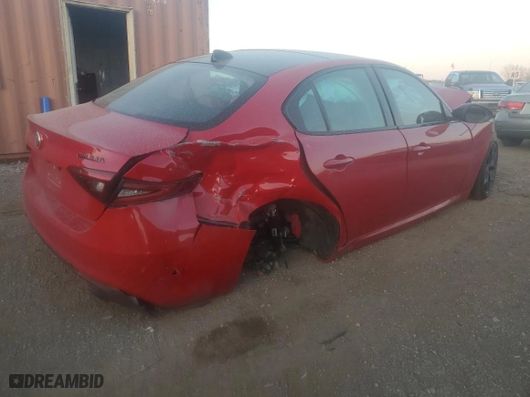 2020 Alfa Romeo Giulia Ti Sport with VIN ZARFANBN5L7629168, listed as a Copart auction lot 73591694 with 0 mi miles and Salvage Title. Bid and sale history available at carsss.com. Image 3.