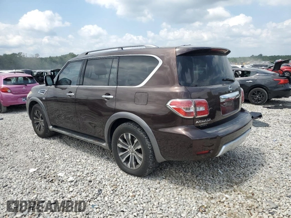 2017 Nissan Armada SV with VIN JN8AY2ND2H9005734, listed as a Copart auction lot 66309634 with 112,585 mi miles and Salvage Title. Bid and sale history available at carsss.com. Image 2.