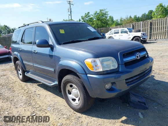 2006 Toyota Sequoia SR5 with VIN 5TDBT44A06S270314, listed as a IAAI auction lot 42225699 with 214,160 mi miles and . Bid and sale history available at DreamBid. Image 1.