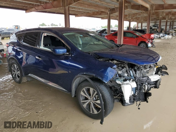 2022 Nissan Murano S with VIN 5N1AZ2AJ6NC124823, listed as a Copart auction lot 70787004 with 44,103 mi miles and Salvage Title. Bid and sale history available at DreamBid. Image 4.