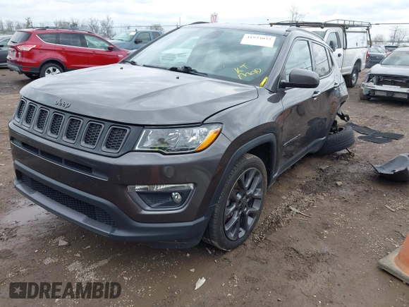2021 Jeep Compass 80th Anniversary with VIN 3C4NJDEB7MT535498, listed as a IAAI auction lot 41924032 with 44,278 mi miles and . Bid and sale history available at DreamBid. Image 17.