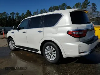 2021 Nissan Armada SV z VIN JN8AY2AD4M9662695, wystawiony jako Copart lot #43764595 z przebiegiem 107 098 mil mil oraz Szkoda całkowita • Salvage title. Historia ofert i sprzedaży dostępna na DreamBid. Obrazek 2.
