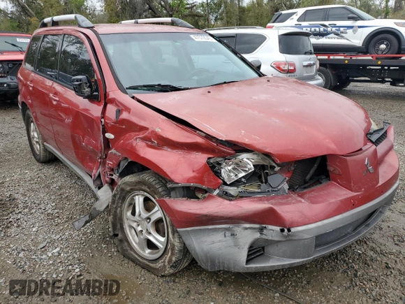 2003 Mitsubishi Outlander LS with VIN JA4LX31G03U109359, listed as a Copart auction lot 47572045 with 213,962 mi miles and Salvage Title. Bid and sale history available at carsss.com. Image 4.