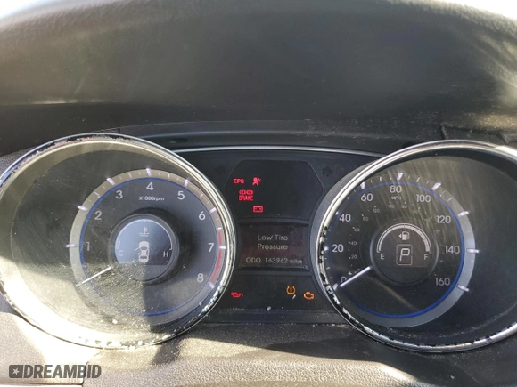2013 Hyundai Sonata GLS PZEV with VIN 5NPEB4AC2DH764960, listed as a Copart auction lot 50343355 with 163,962 mi miles and Salvage Title. Bid and sale history available at carsss.com. Image 9.