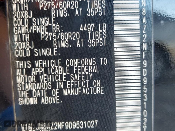 2013 Infiniti QX56 with VIN JN8AZ2NF9D9531027, listed as a Copart auction lot 83920194 with 194,769 mi miles and Salvage Title. Bid and sale history available at carsss.com. Image 13.