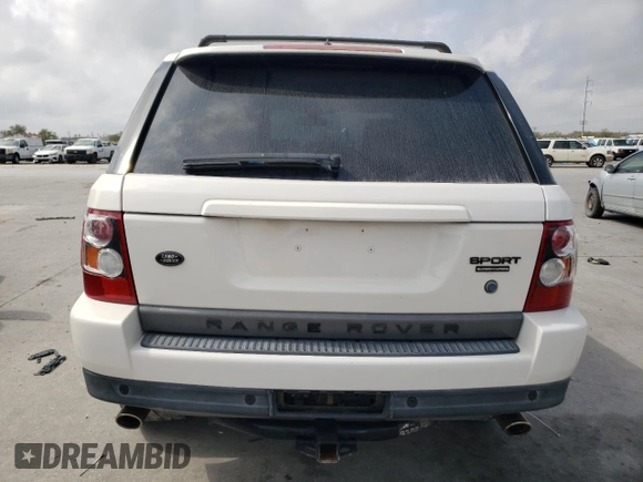 2008 Land Rover Range Rover Sport SC with VIN SALSH23468A186959, listed as a Copart auction lot 49386625 with 0 mi miles and Salvage Title. Bid and sale history available at carsss.com. Image 6.