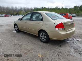 2009 Kia Spectra EX with VIN KNAFE221795665455, listed as a IAAI auction lot 41826035 with 163,073 mi miles. Bid and sale history available at carsss.com. Image 3.