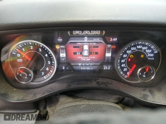 2019 Ram 1500 Big Horn/Lone Star with VIN 1C6SRFFT6KN867628, listed as a Copart auction lot 51760485 with 235,148 mi miles and Salvage Title. Bid and sale history available at carsss.com. Image 9.