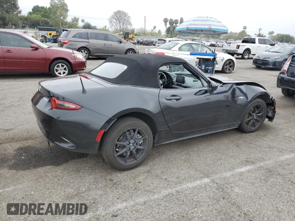 2021 Mazda MX-5 Miata Sport with VIN JM1NDAB70M0455950, listed as a Copart auction lot 54979915 with Not provided miles and Salvage title. Bid and sale history available at DreamBid. Image 3.