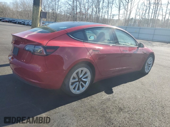 2022 Tesla Model 3 with VIN 5YJ3E1EA3NF288370, listed as a Copart auction lot 51847065 with 72,458 mi miles and Non Repairable. Bid and sale history available at carsss.com. Image 3.