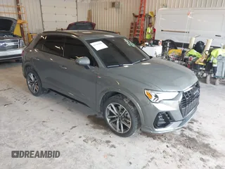 2022 Audi Q3 S line Premium Plus with VIN WA1EECF38N1139153, listed as a IAAI auction lot 42215818 with 37,644 mi miles and . Bid and sale history available at DreamBid. Image 1.