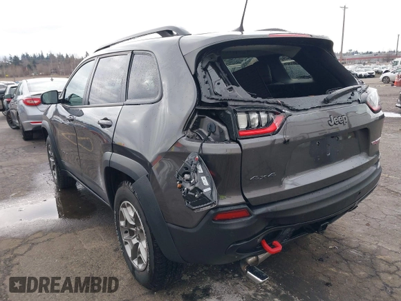 2022 Jeep Cherokee Trailhawk with VIN 1C4PJMBX6ND505196, listed as a IAAI auction lot 41536316 with 9,976 mi miles. Bid and sale history available at carsss.com. Image 3.