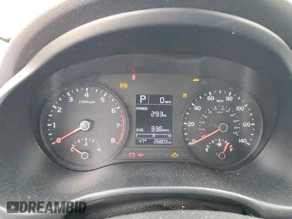 2020 Kia Rio S with VIN 3KPA24AD6LE337842, listed as a Copart auction lot 52364975 with 26,803 mi miles and Salvage Title. Bid and sale history available at DreamBid. Image 9.
