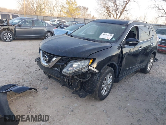 2015 Nissan Rogue SL with VIN 5N1AT2MV2FC870090, listed as a IAAI auction lot 41794859 with 117,519 mi miles and . Bid and sale history available at carsss.com. Image 18.