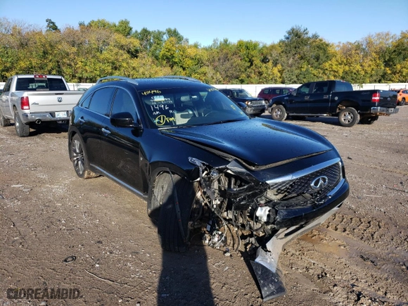 2017 Infiniti QX70 with VIN JN8CS1MW9HM411496, listed as a Copart auction lot 64852782 with 54,453 mi miles. Bid and sale history available at carsss.com. Image 9.