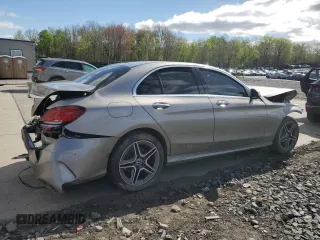 2020 Mercedes-Benz C 300 with VIN WDDWF8EB7LR541568, listed as a Copart auction lot 55148375 with Not provided miles and Salvage title. Bid and sale history available at DreamBid. Image 3.