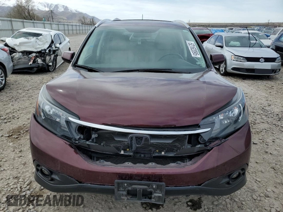 2014 Honda CR-V EX-L with VIN 5J6RM4H72EL115185, listed as a Copart auction lot 52162095 with 26,652 mi miles and Salvage Title. Bid and sale history available at carsss.com. Image 5.