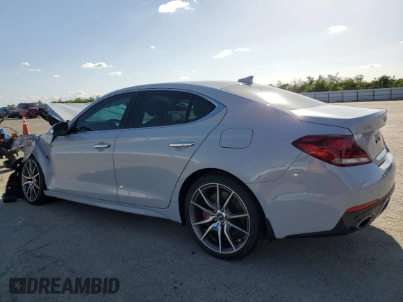 2019 Genesis G70 Advanced with VIN KMTG34LE3KU039652, listed as a Copart auction lot 51815815 with 44,403 mi miles and Salvage Title. Bid and sale history available at DreamBid. Image 2.
